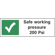 Safe Working Pressure 200 Psi